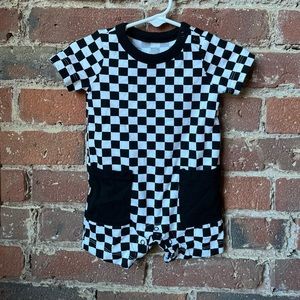 Checkered Baby Romper